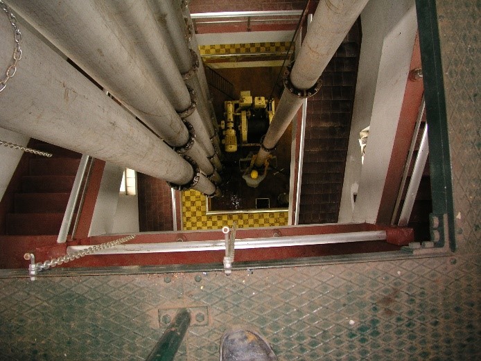 Photo d'un puit vu du dessus